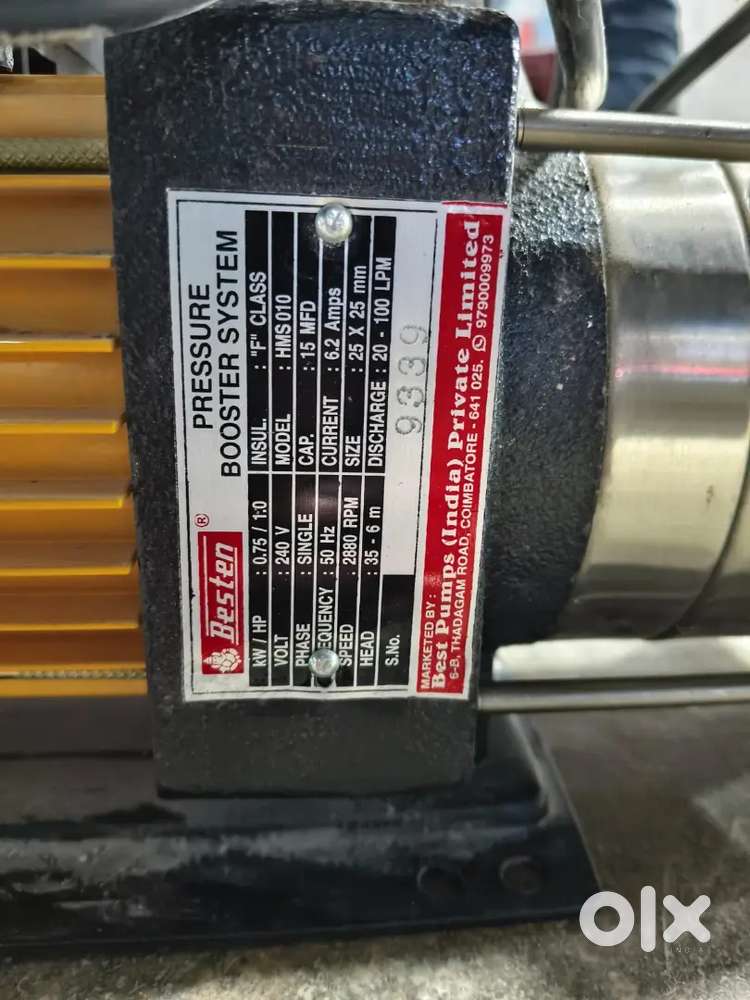 Water pressure pump Besten company used like new