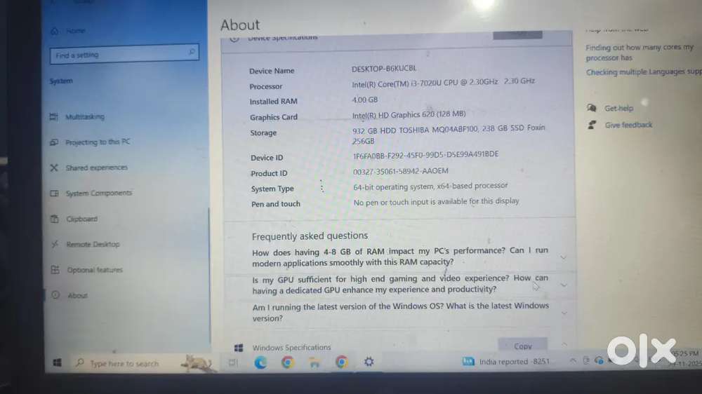 HP LAPTOP  Core i3 URGENT SELL