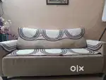 Sofa set (3+1+1), Diwan cot and TV stand(Teak wood)