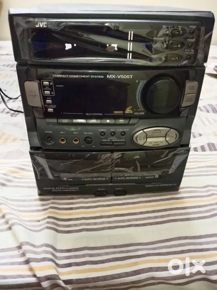 Jvc music system aux, fm working&Power transfomers