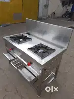 stainless steel 2-burner stove (Chinese or Indian) For Sale