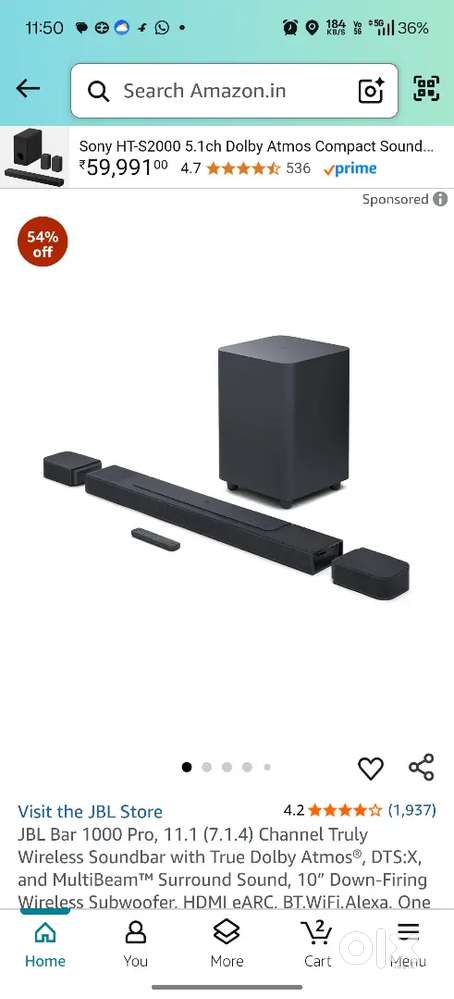 JBL 1000 BRAND NEW SOUND BAR