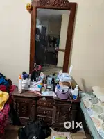 Dressing table with mirror and storage
