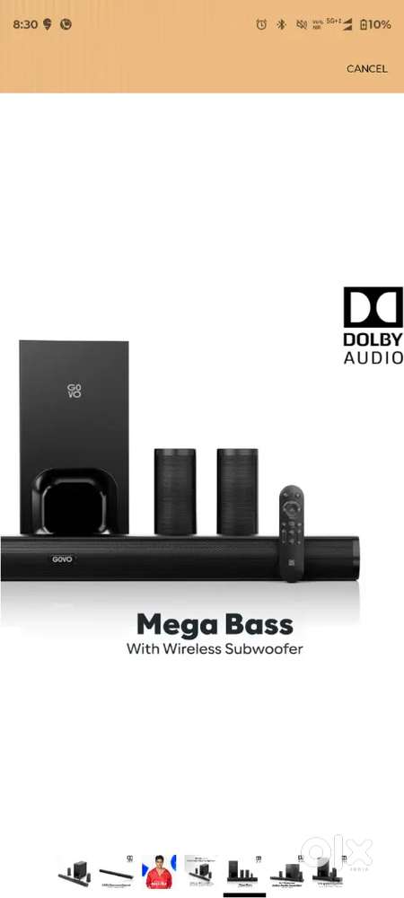 GOVO GoSurround 990 Dolby Digital  525W Sound bar, 5.1