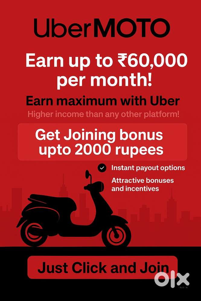 Uber bike joining bonus upto 2000