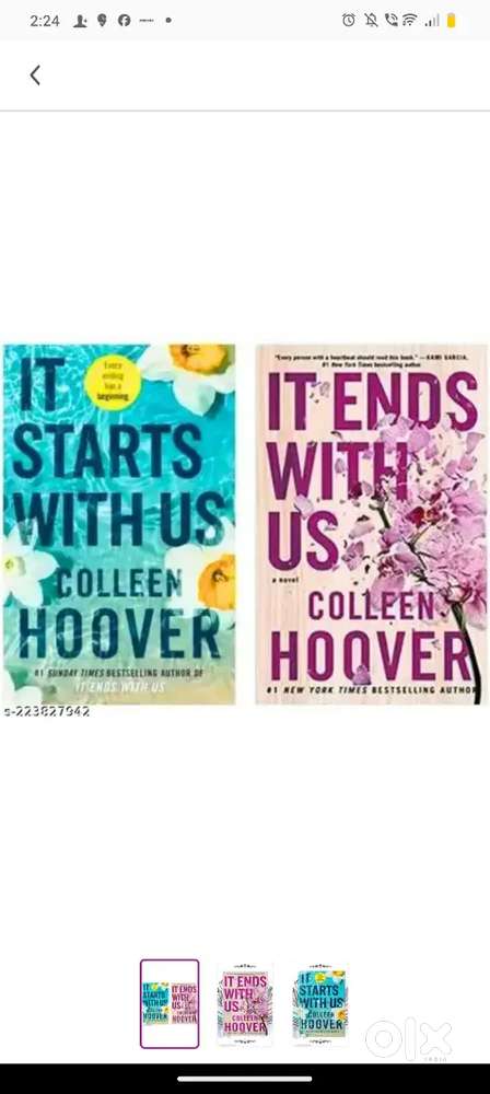 It ends with us+ It starts with us combo pack of 2