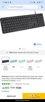 Portronics Ki-Pad 3 wired Keyboard in Excellent Condition
