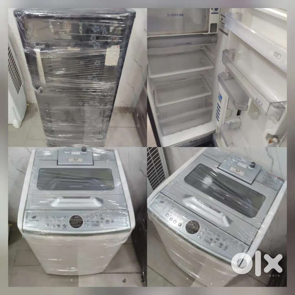 I'd89 combo pack whirlpool refrigerator & samsung automatic machine