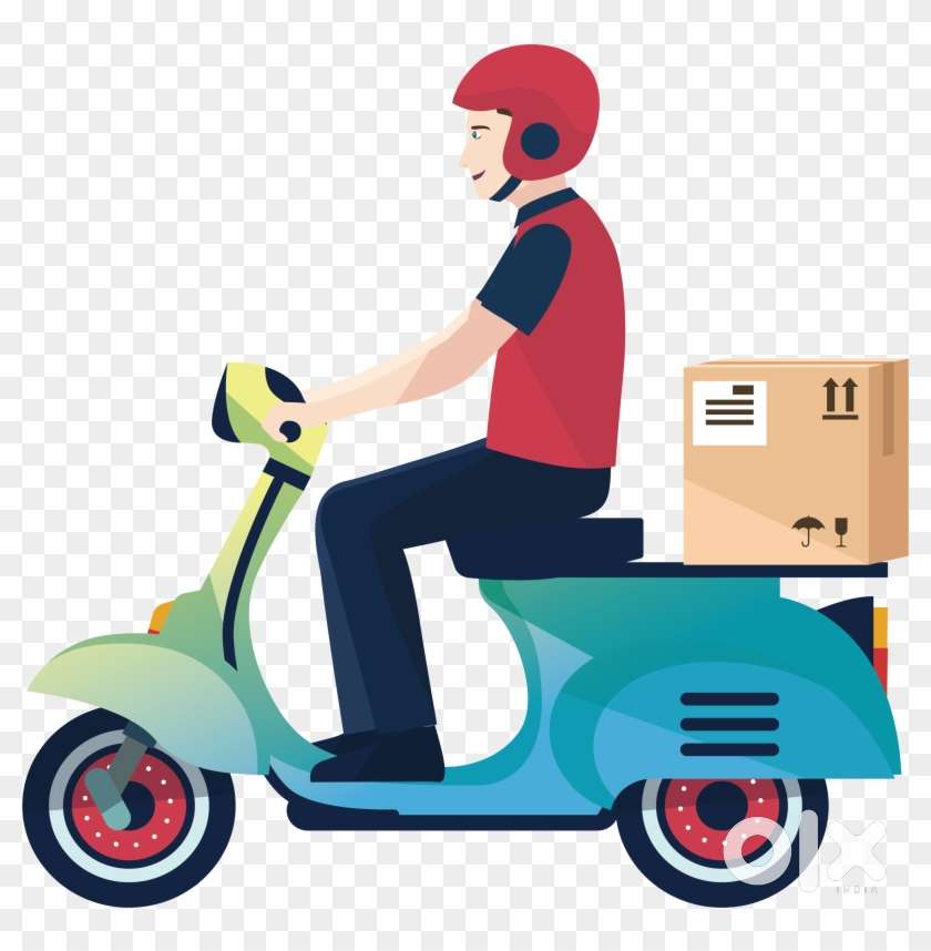 Delivery boy biker
