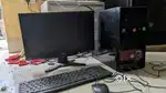 Monitor, cpu , keyboard, mouse , and all wires