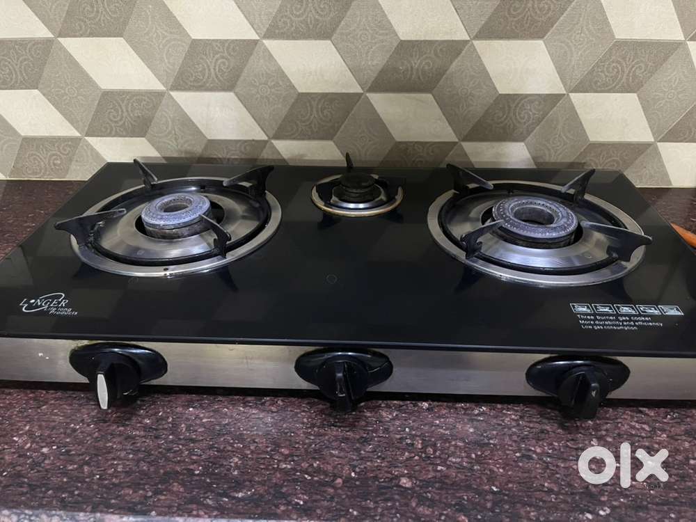 3 burner gas Stove - Semi Auto Ignition