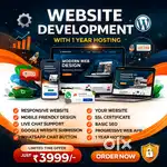 Website Development With 1 Year Hosting @ 4000 rupees