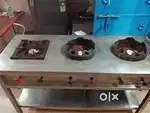 3 burner Bhatti (1 indian burner and 2 chinese) for emergency sale