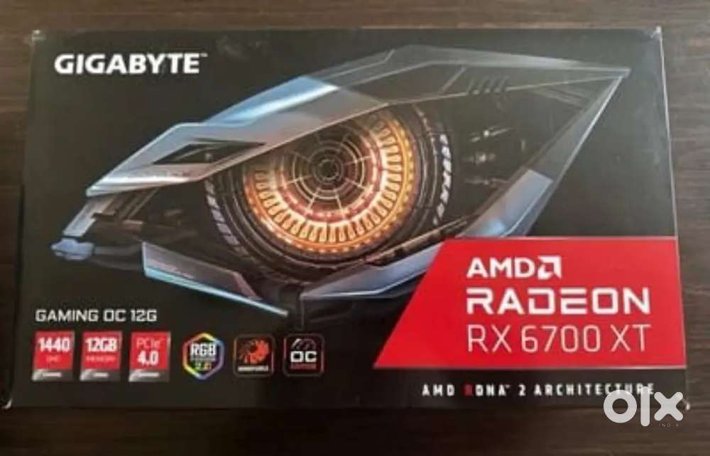 Used Gigabyte AMD Radeon RX 6700 XT Gaming OC 12GB Graphics Card.