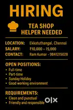 Tea shop helper