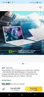 Acer gaming laptop