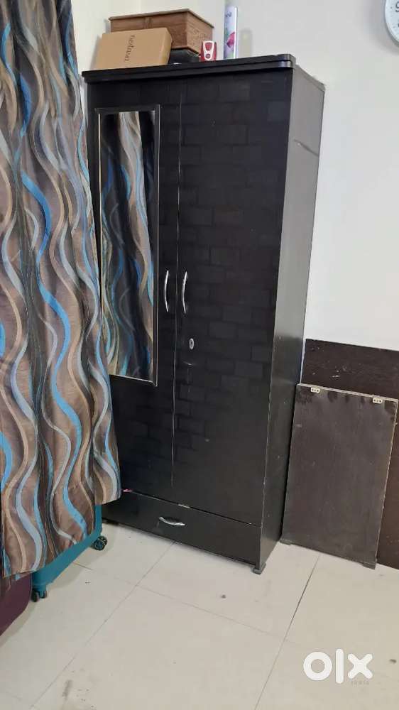 2 door wardrobe, cabinet, side table