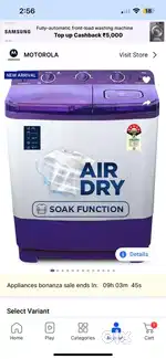 Washing Machine with warranty