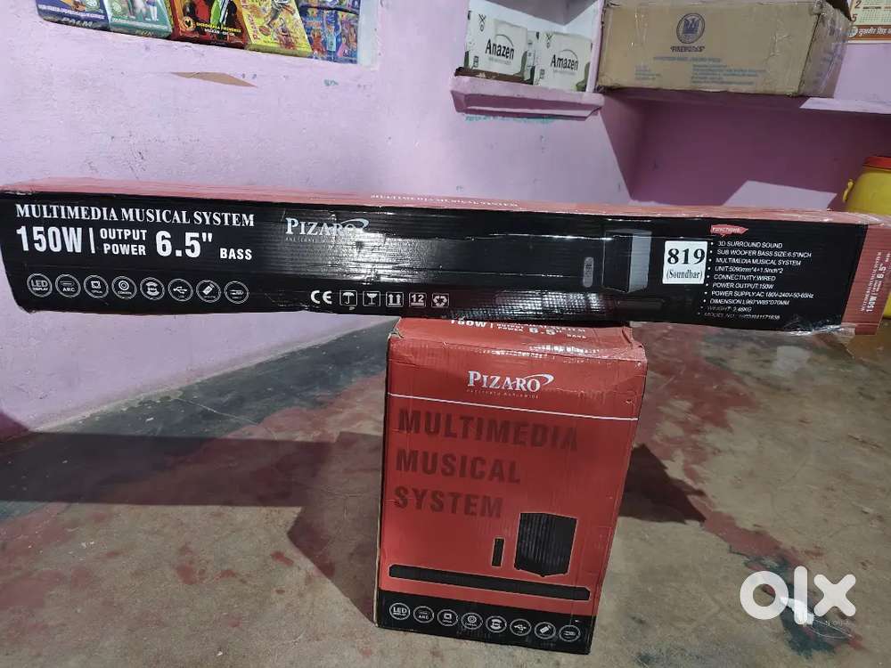 Pizaro.  Sound bar with bass