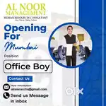Urgently Required for OFFICE BOY in Mumbai Office