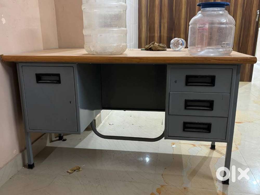 Iron Study Table (wooden top)