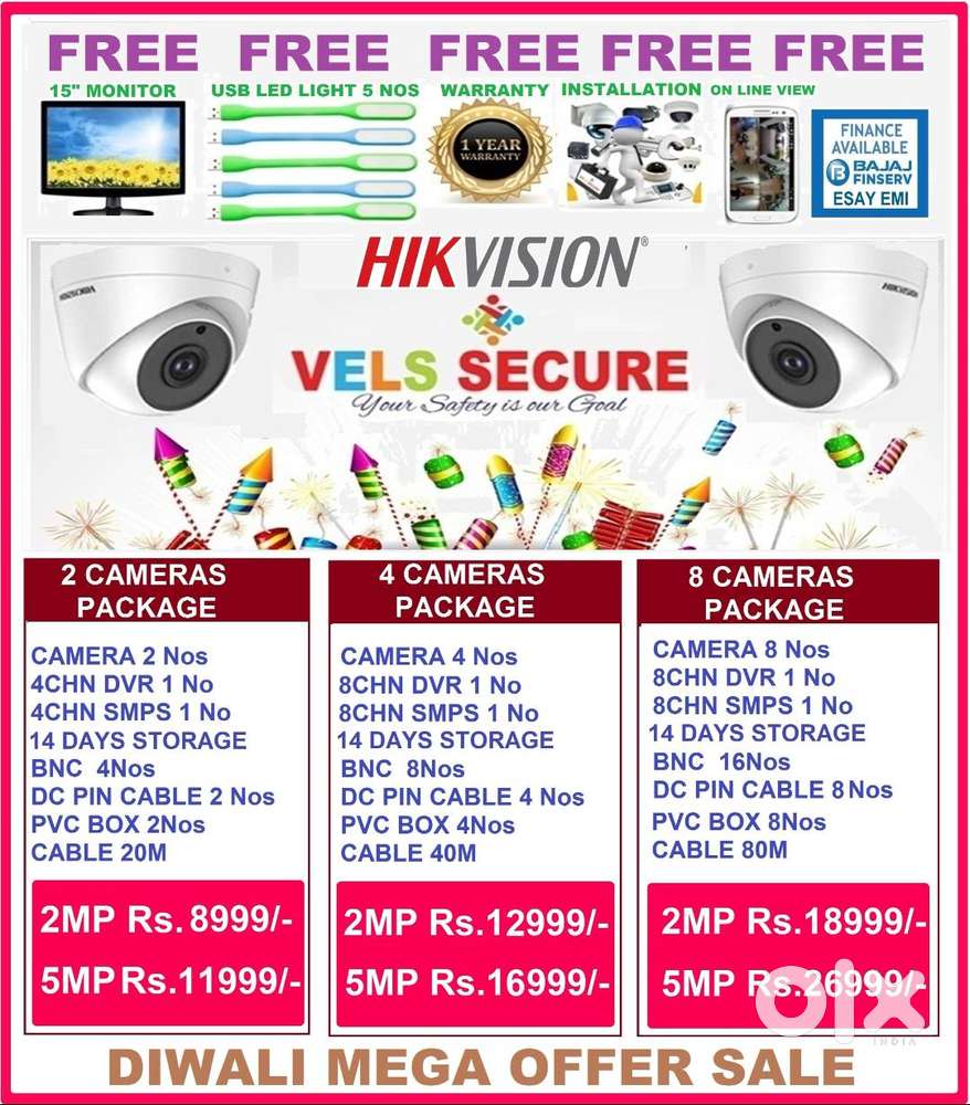 2MP HIKVISION CCTV CAMERA   DAY & NIGHT VISION MEGA  MEGA ATH