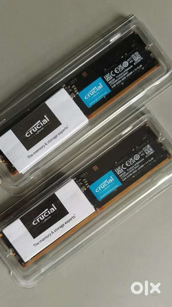 Crucial 8GB x 2 DDR5 4800MHz RAM (16GB Total) – Excellent Condition