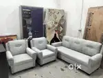 Brand new sofa set 5 seater silver colour