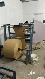 Paper bag machine with double colour printing.