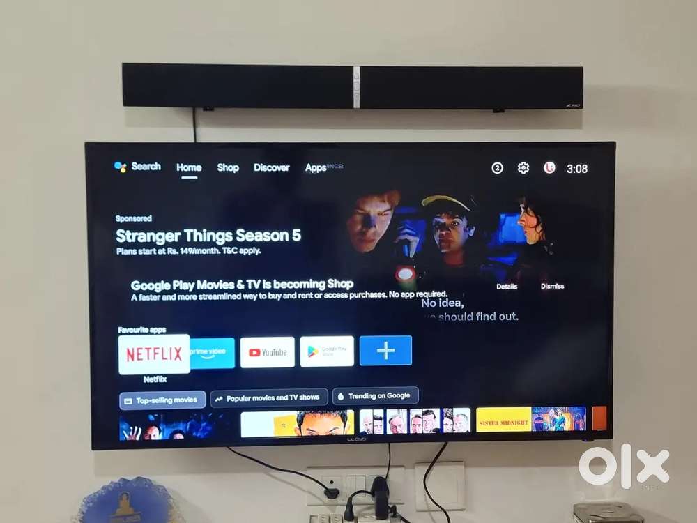 Television, F/D Sound bar & MI BOX included  (50 inch FULL HD LED)