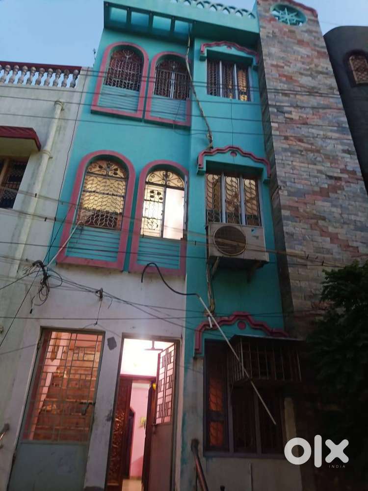 Two storeyed building with coporation water and bore water.