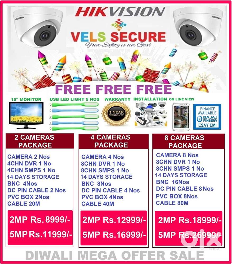 CCTV CAMERA 2MP   DAY & NIGHT  VISION MEGE MEGA DIWALI OFFER