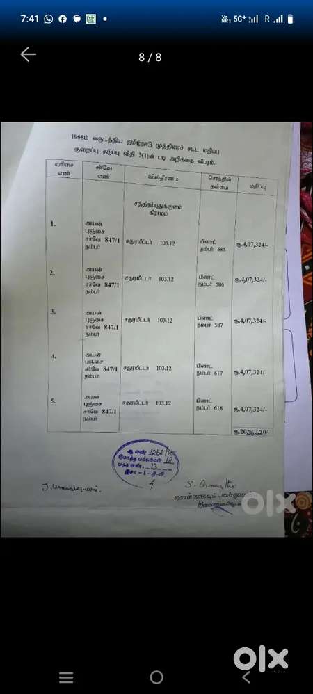 Plot sale near thalaiyuthu 0pp Sankar cements