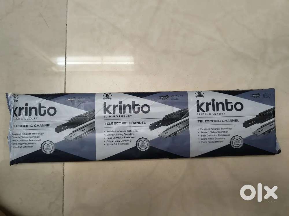 Telescopic channel for drawer and kitchen