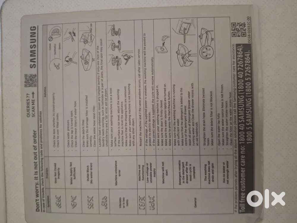 Samsung front door washing machine