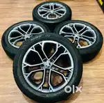 17* 5×100 pcd skoda kushaq OEM Alloy wheels with 205/55/17 MRF tyre