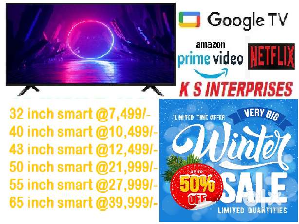 WINTER OFFER 50 INCH GOOGLE TV, 4K UHD, VOICE COMMAND @ 21,999/- ONLY
