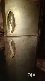 LG fridge of double door silver coloured