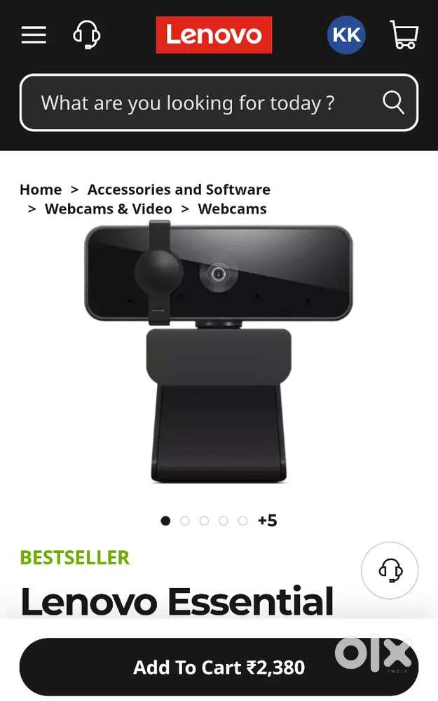 Lenovo FHD brand new webcam, 1 years warranty
