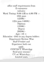 Back office assistant