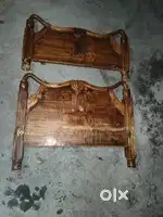 Queen Size Wooden Bed Top and Bottom portion available for sale