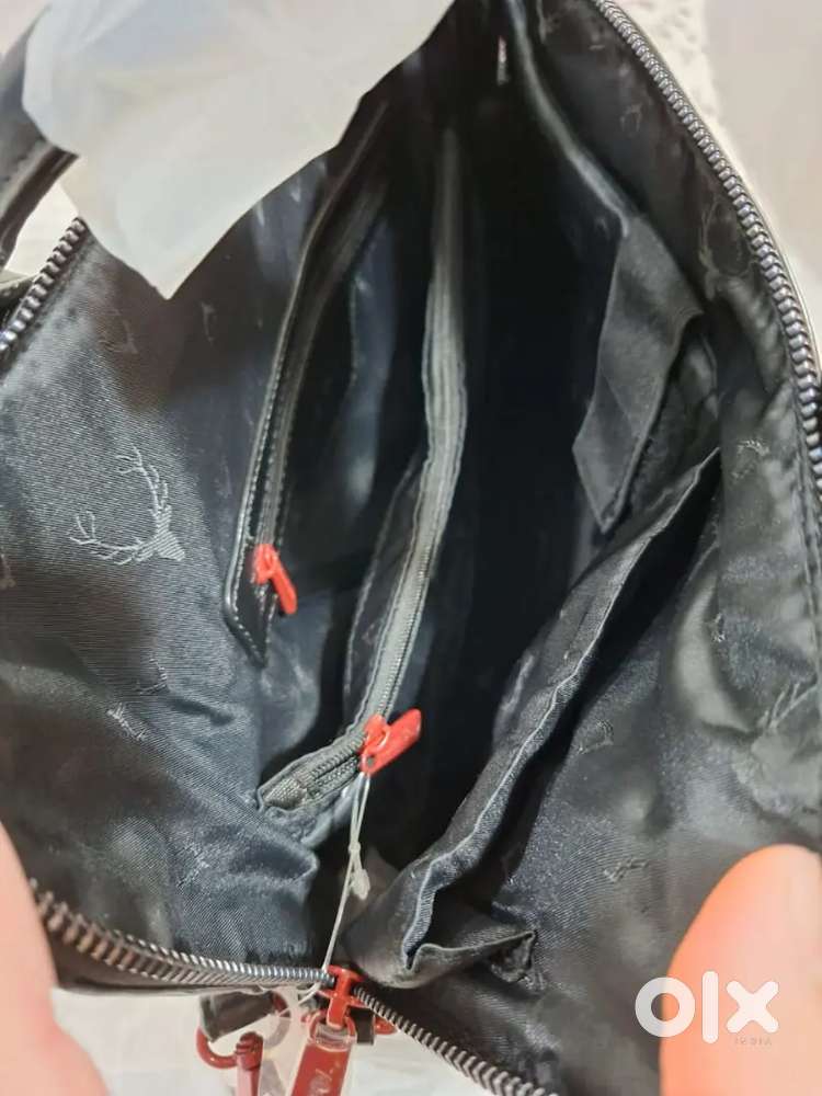 Allensolly leather laptop bag