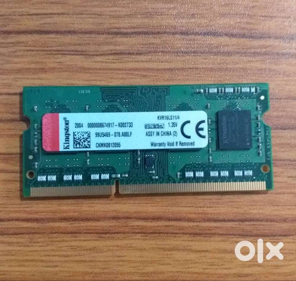 Kingston 4GB DDR3L(1.35V)1600 MHz - SODIMM - 204 pin laptop Ram module