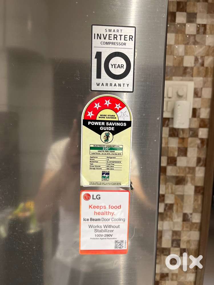 LG 420 Lt two doors fridge in very good condition