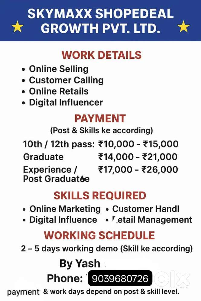 Online working