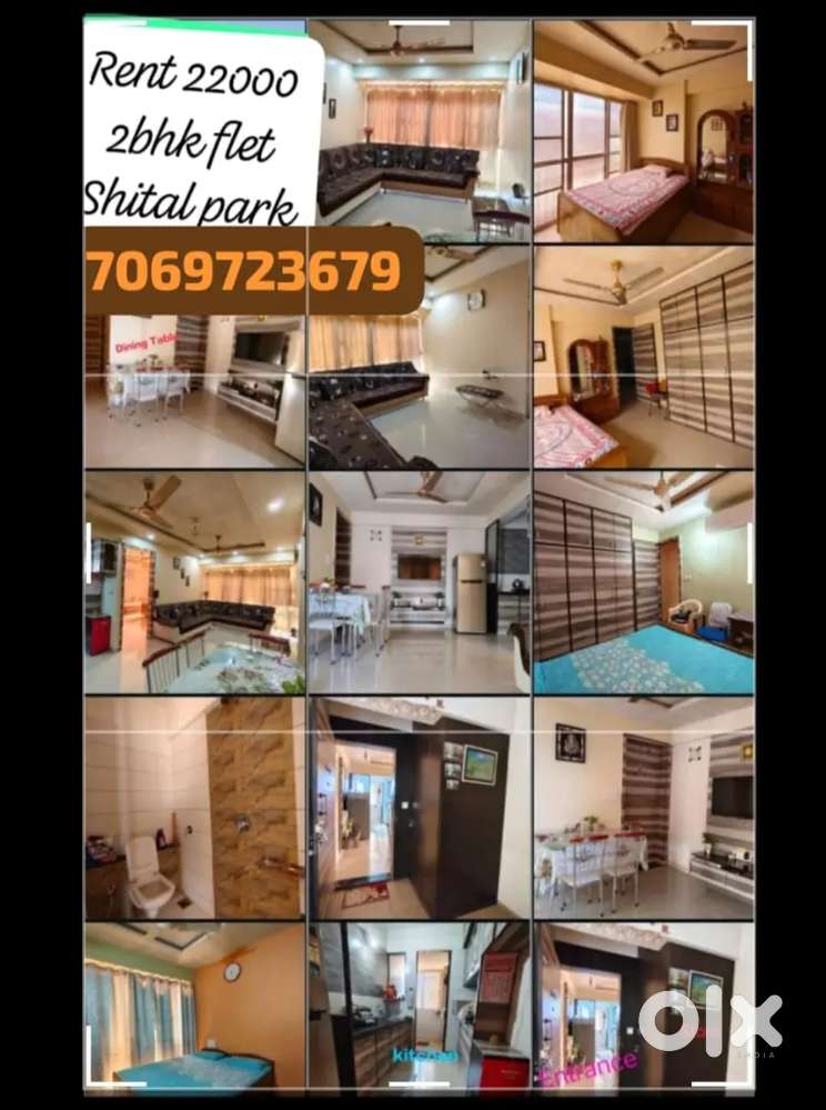 2 bhk flet rent furnished