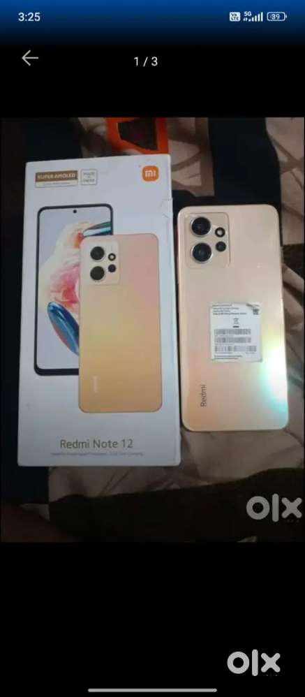 Redmi note 12 4G 6/ 64 original bill box charger available