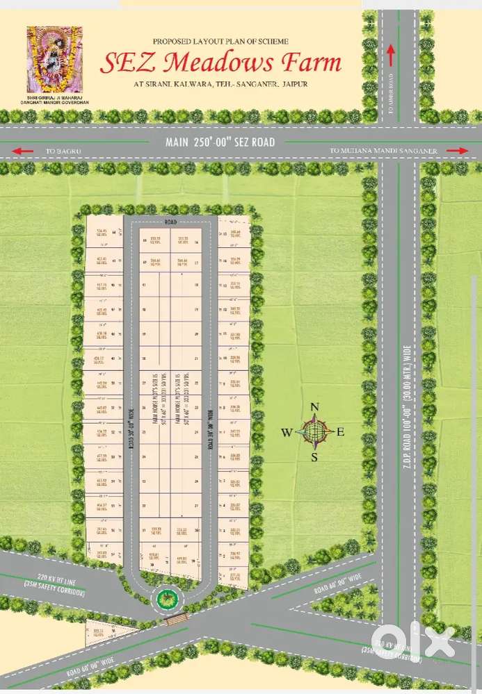 Farmhouse plot 333 gaj near Mahindra sez