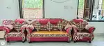 5 Seater Velvet Sofa Without Cushion(2 Single Seater & 1 Three Seater)