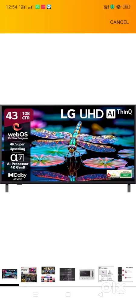 43 inch Smart Tv LG